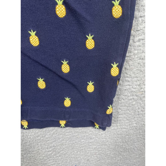 Express Mens Size XL Navy Polo Shirt Pineapple Print - Picture 13 of 14